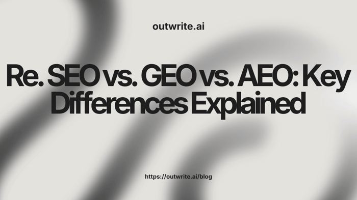 SEO vs. GEO vs. AEO: Key Differences Explained